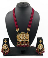 Contemporary Red Kundan Necklace Set For Weddings And Parties By Gehna Shop Kundan Necklace Sets